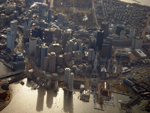 aerial view boston