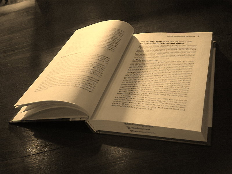 An Open Book : Sepia toned : thanks to Honou@flickr